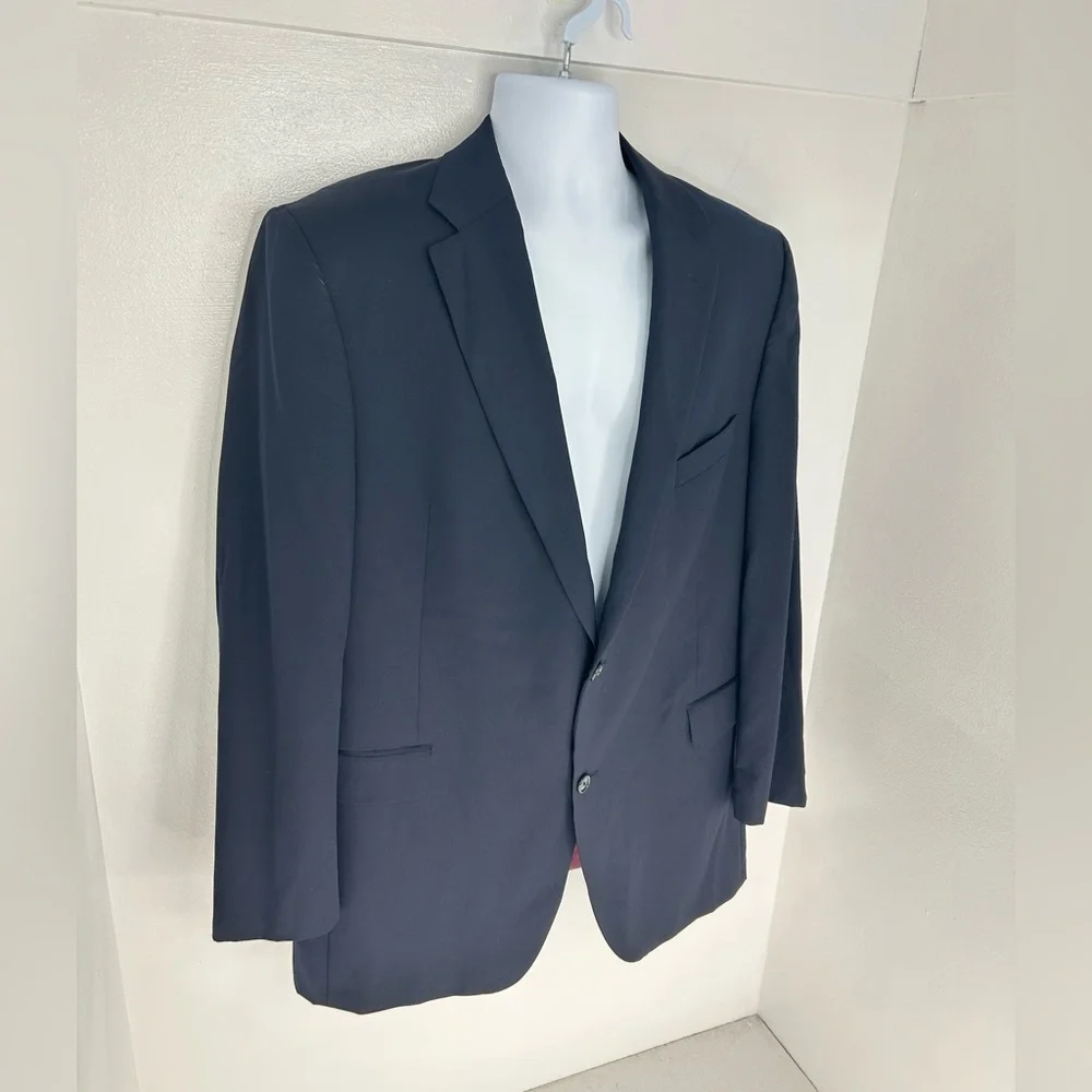 Jack Victor Blazer 46 Long 100% Wool Sport Coat Valentino CT Two‎ Button *READ